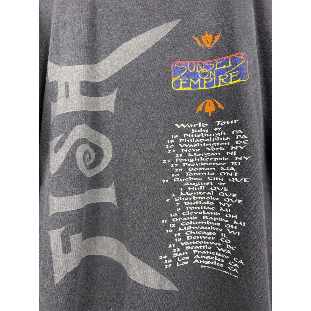 Vintage 1997 Fish Sunsets On Empire Tour Rare Prog Rock Ex Marillion XL 24x28