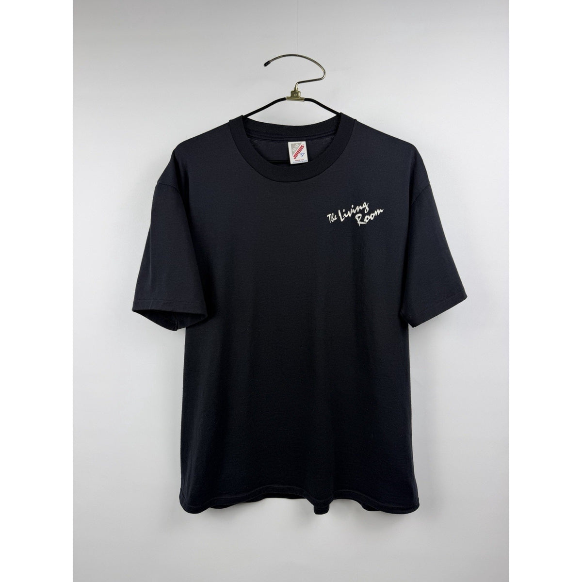 Vintage 90s The Living Room strip club gooner tee, Jerzees, XL