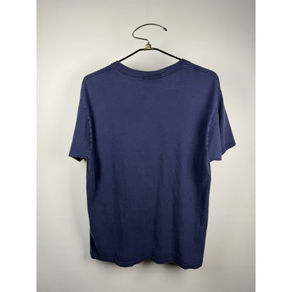 Vintage 90s Fruit of the Loom Ferdinand Magellan Flat Earth T-Shirt Mens L Blue