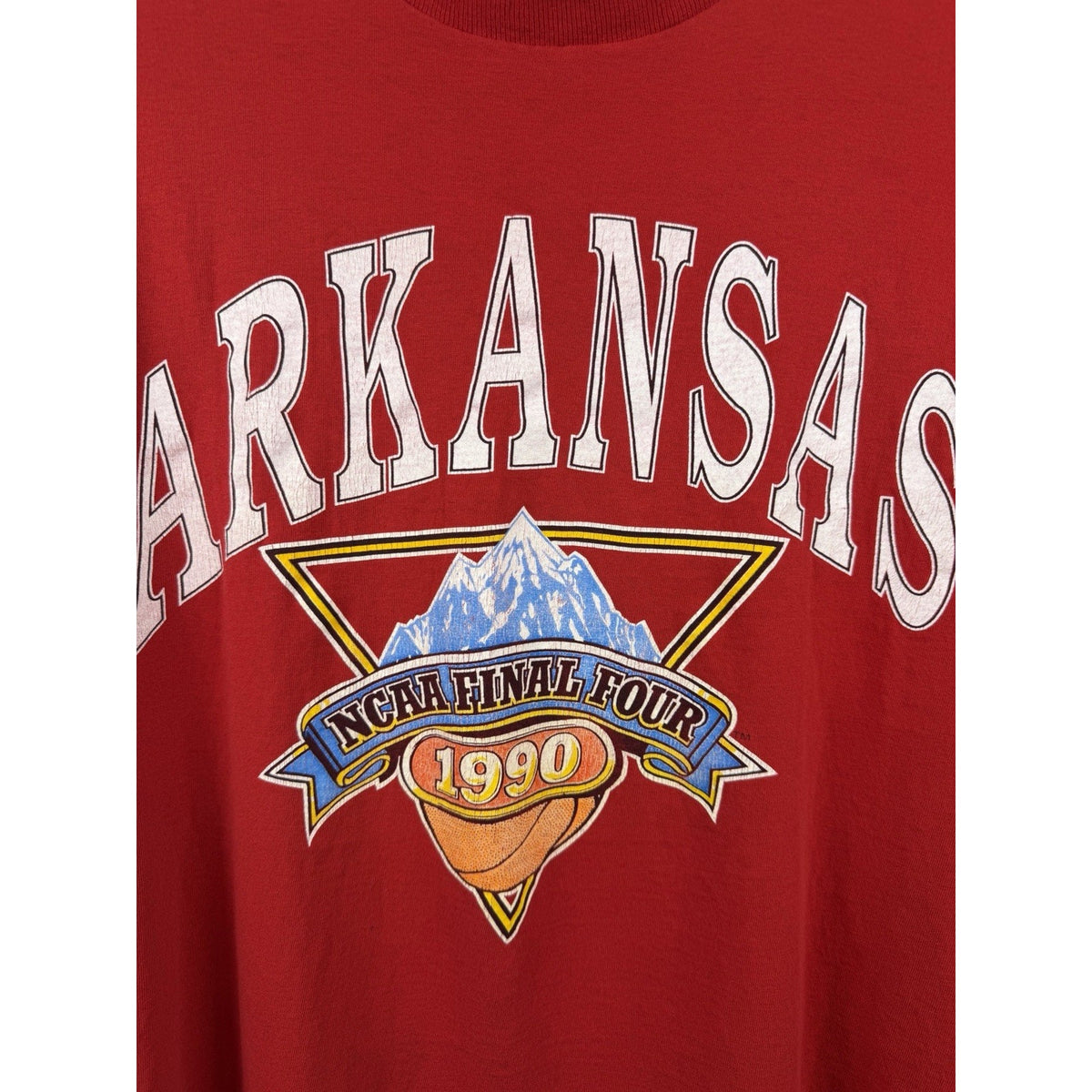 Vintage 1990 Arkansas Razorbacks Final Four tee, Logo 7, XL