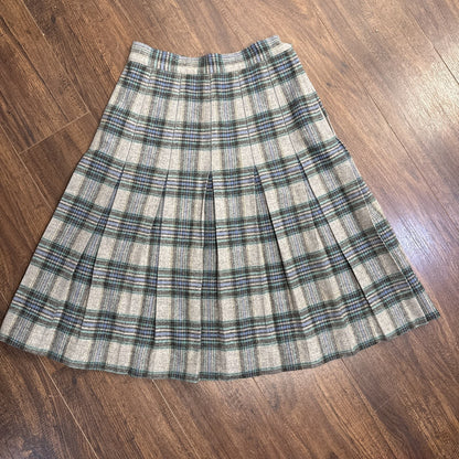 Vintage 1950s Summit of Boston tartan wool pleated skirt, XS (25 in)