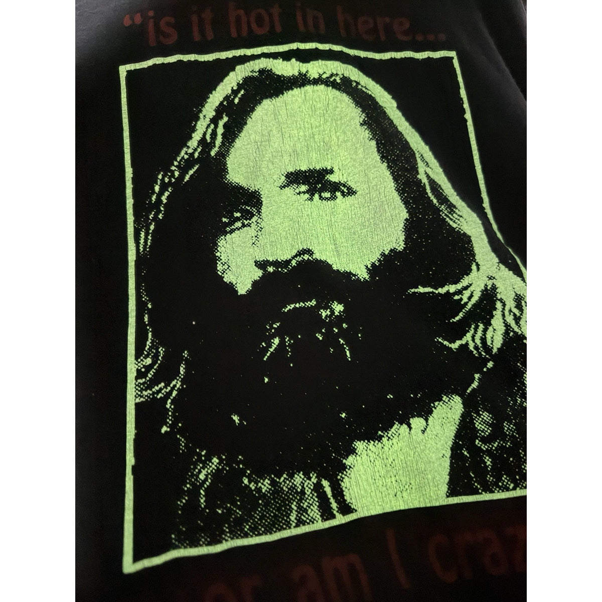 Vintage 90’s Charles Manson Is It Hot In Here… Single Stitch Rare GLOWS XL 23x31