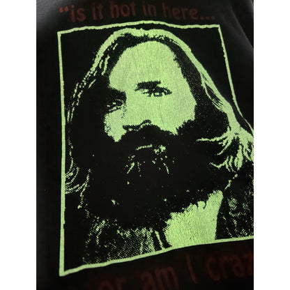 Vintage 90’s Charles Manson Is It Hot In Here… Single Stitch Rare GLOWS XL 23x31