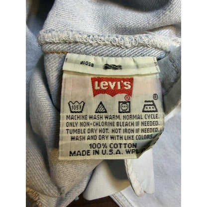Vintage 90s Levi's 501 button fly jeans, gold splatter, USA, 28x30