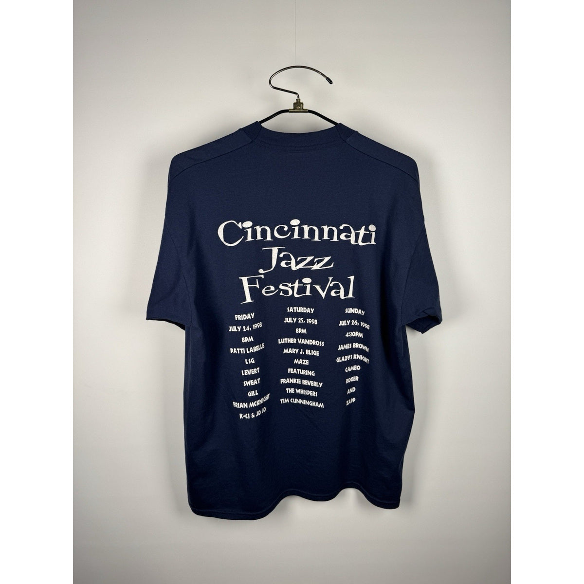Vintage 1998 Cincinnati Jazz Fest Luther Vandross K-CI & JOJO XL 23x30 t-shirt