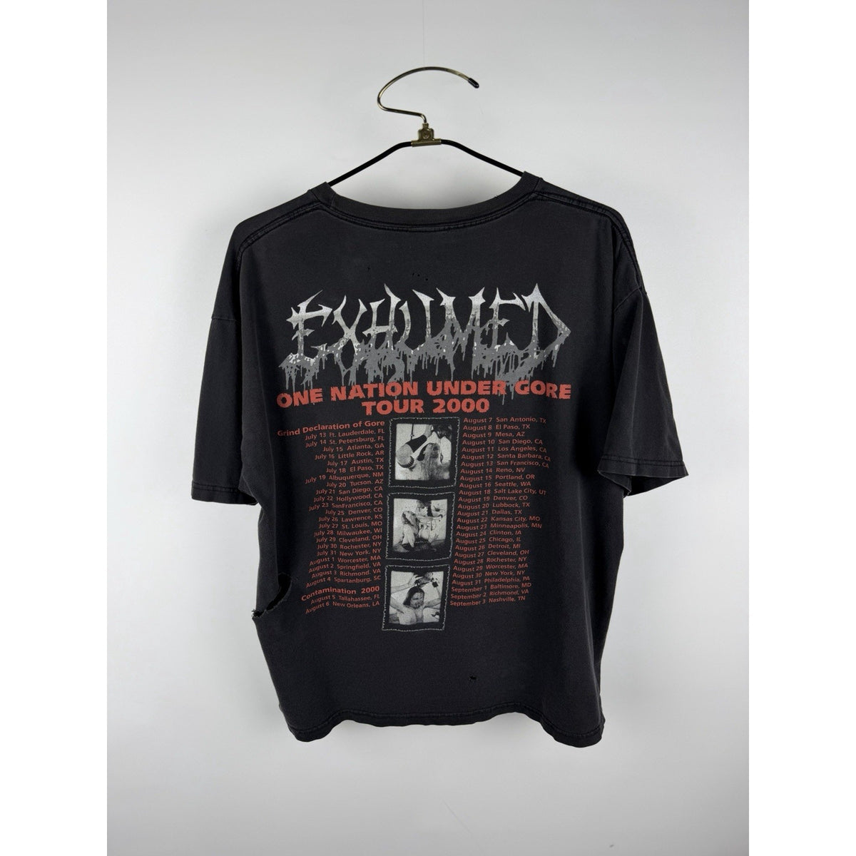 Vintage 2000 Exhumed Slaughtercult One Nation Under Gore tee, XL