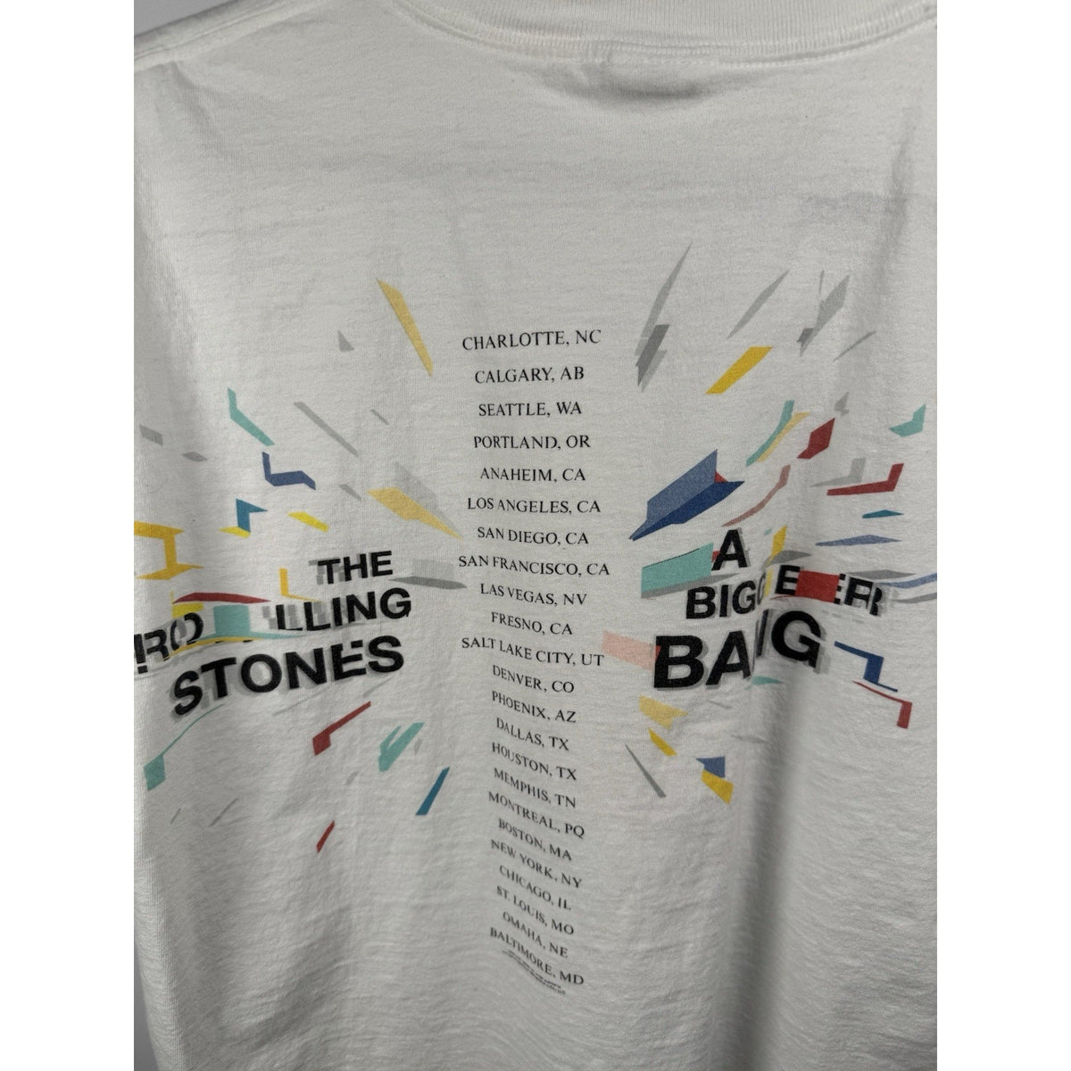 Vintage 2005 Rolling Stones A Bigger Bang Tour Shirt Double Sided. Anvil L 22x28