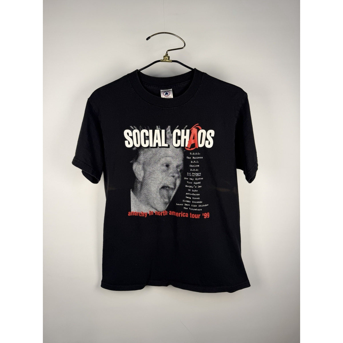 Vintage 1999 Social Chaos Anarchy In North America Tour TSOL DRI DOA Etc M 20x27