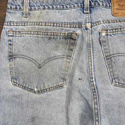 Vintage Levis 550 Jeans Mens 38x32 Relaxed Fit Thrashed Made USA 90s Denim