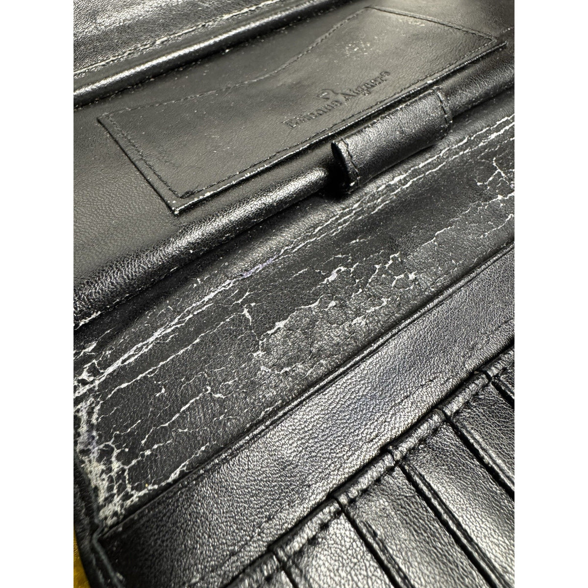 Vintage 1980s Etienne Aigner Black Leather Designer Long Wallet