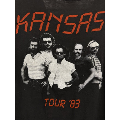 Vintage Kansas 1983 Drastic Measures Tee Single Stitch Double Sided XL 22.5x27
