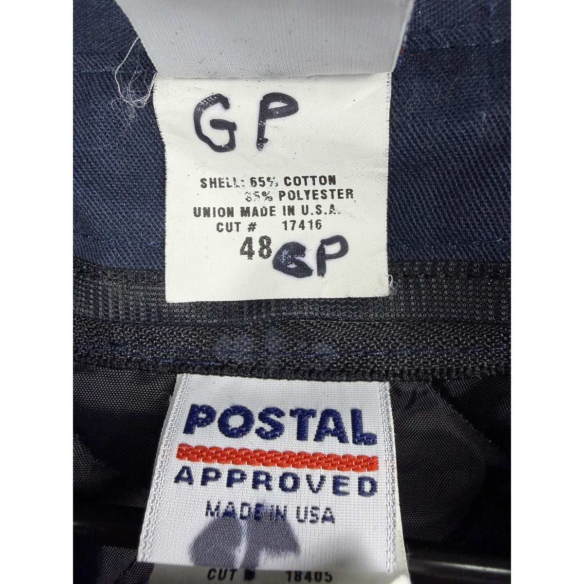 Vintage 80s USPS bomber jacket with zip-out liner, UFCW union made, XL