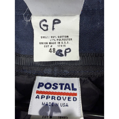 Vintage 80s USPS bomber jacket with zip-out liner, UFCW union made, XL