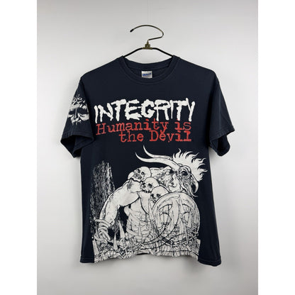 2000’s Integrity Humanity Is the Devil Three Sided Print Shirt Medium 20.5x27