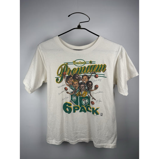 Vintage 1986 Boston Celtics 6 Pack Caricature Larry Bird Salem Large 21x24