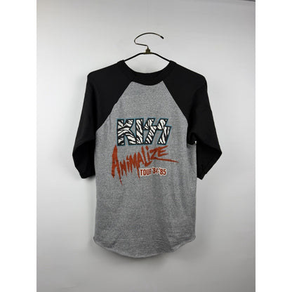 KISS Animalize Tour raglan concert shirt NO MAKE UP, 1984, XL