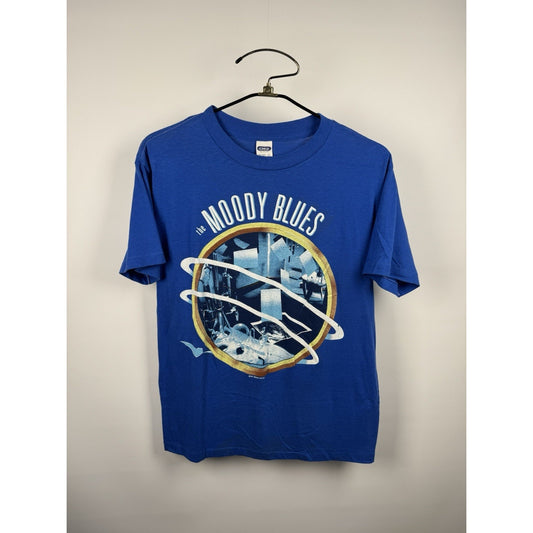 Vintage 1986 The Moody Blues Original Shirt Blue Single Stitch Ched XL 22x28