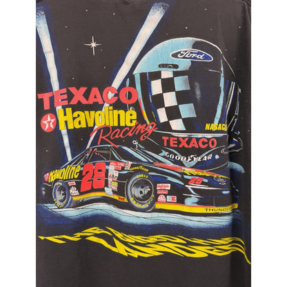 Vintage 90s Ernie Irvan Yates Rocket Nascar all over print tee, XL