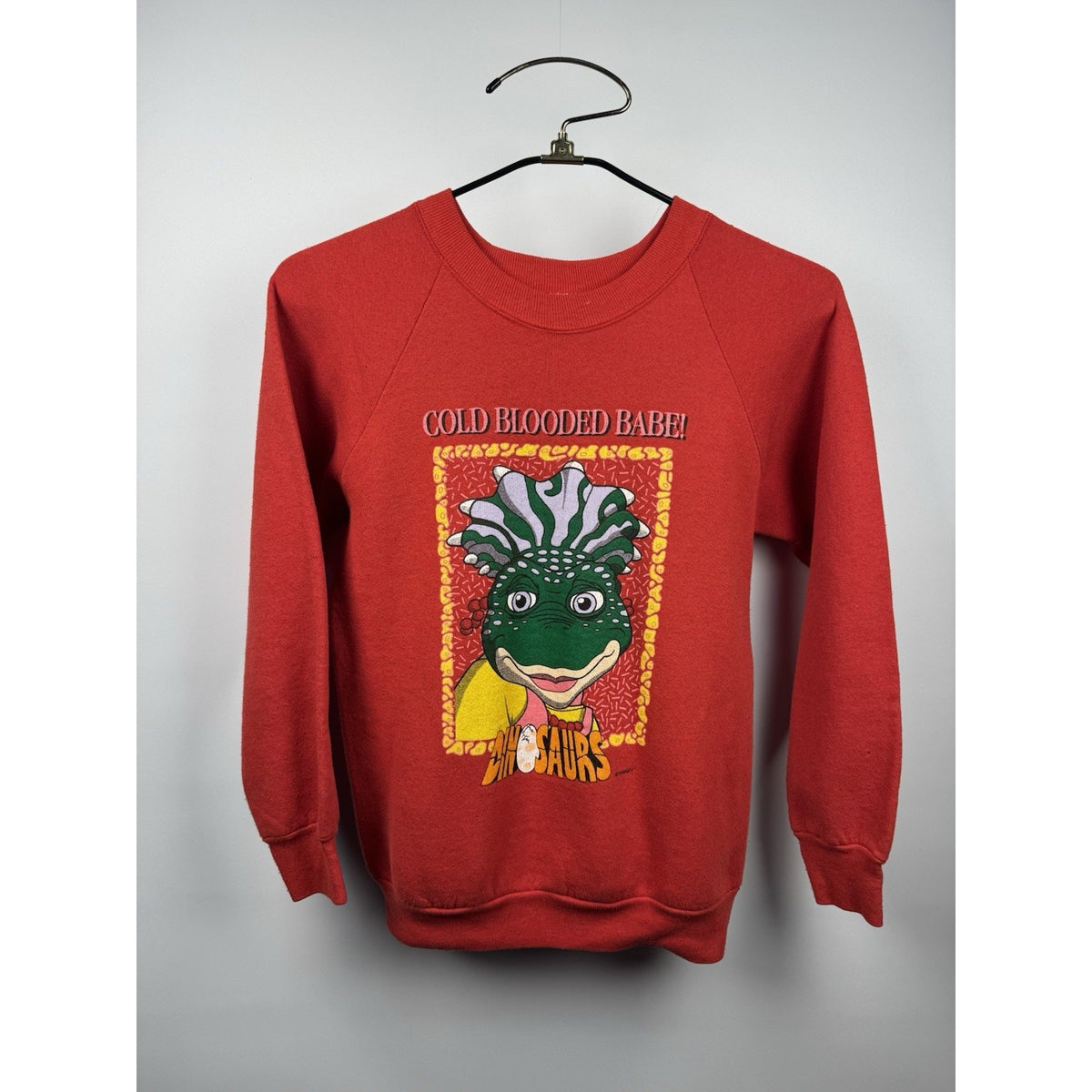 Vintage 90s Disney Dinosaurs TV show Cold Blooded Babe sweatshirt, S
