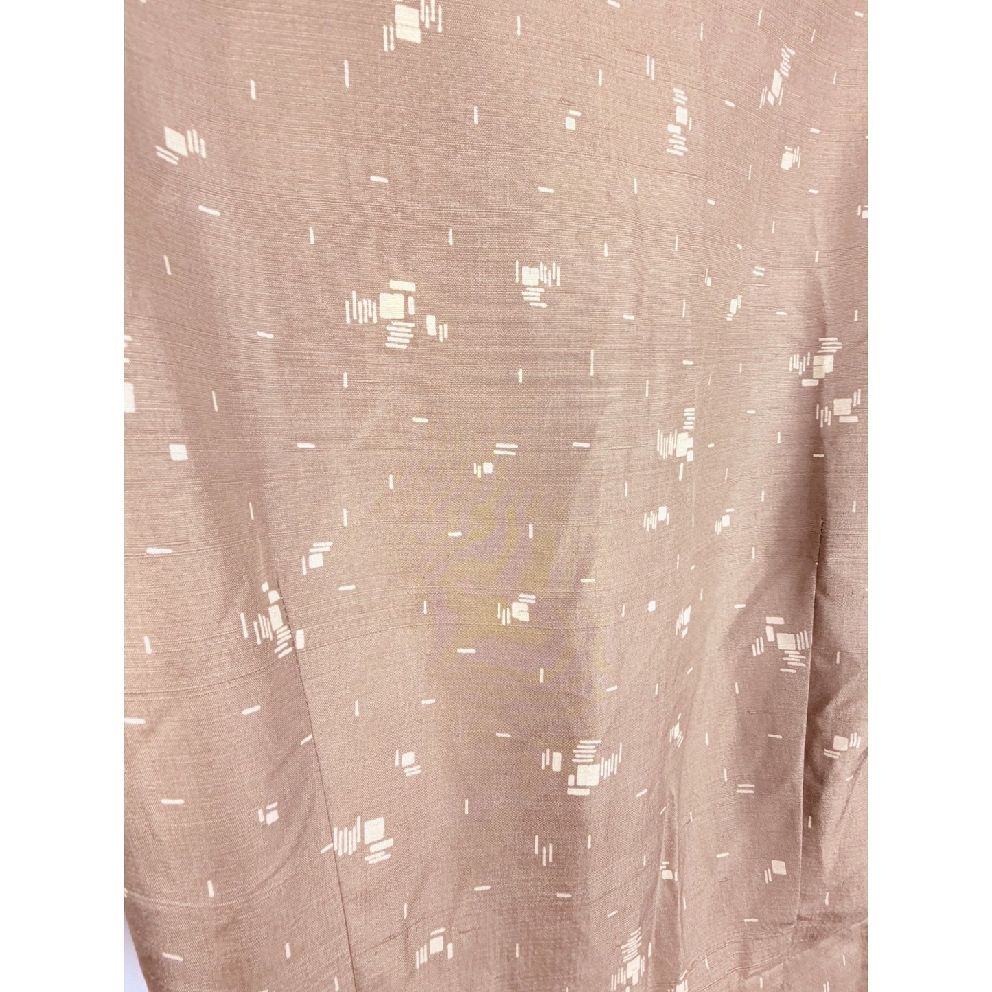 Vintage 1950s geometric button front day dress with neck bow and pockets!