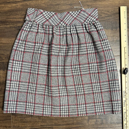 Pocket envy plaid mini skirt (1960s)