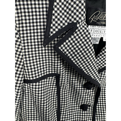 Vintage Rickie Freeman for Teri Jon gingham wool blazer, Saks, 2 (XS)