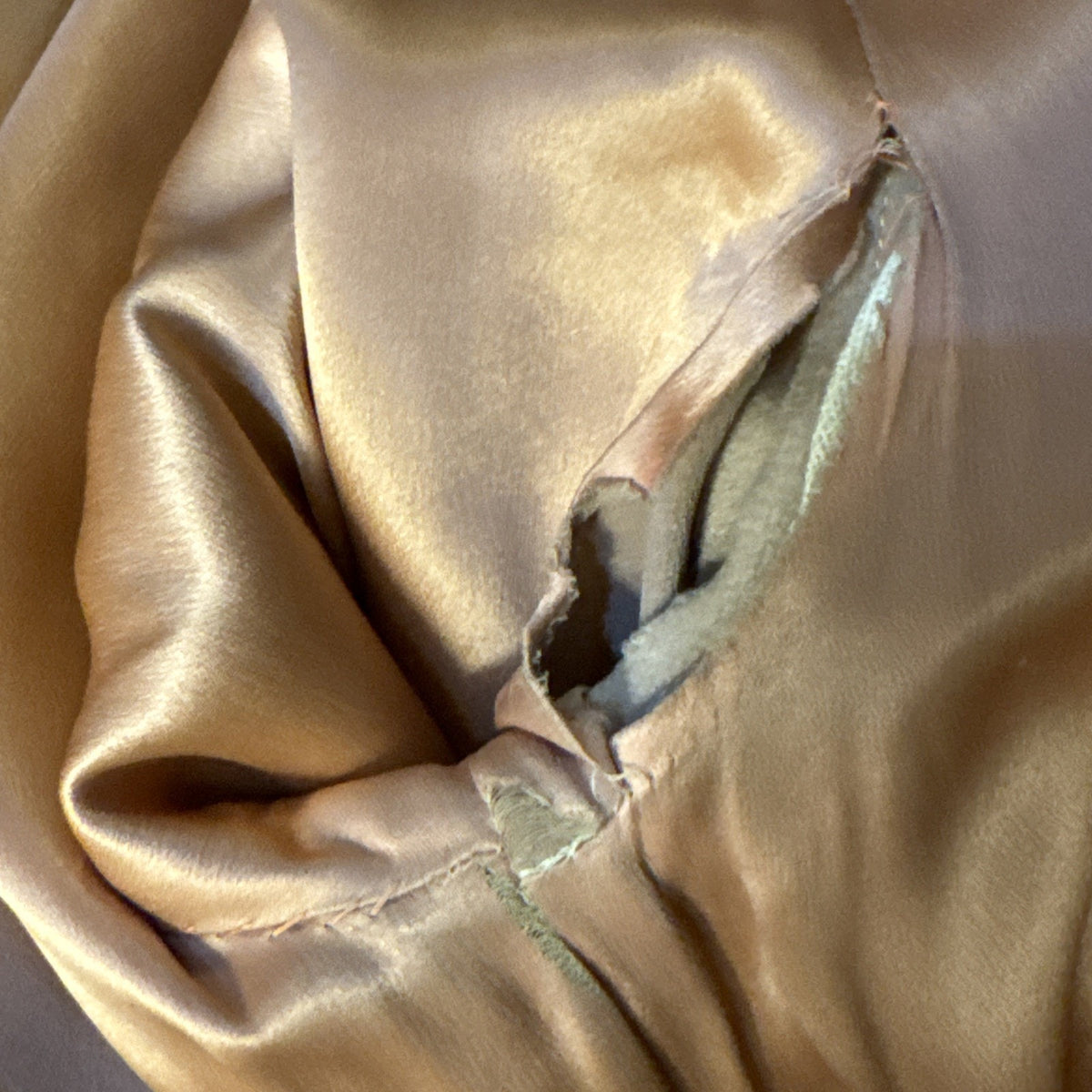 Vintage 1960s cream cashmere coat, silk lined, flawed, M/L