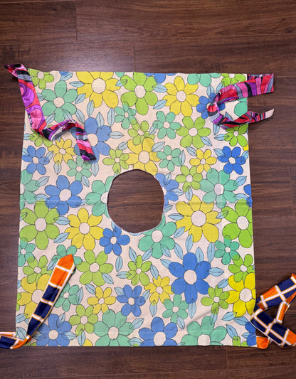 Bold Flower Power Wrap Top (OSFM)