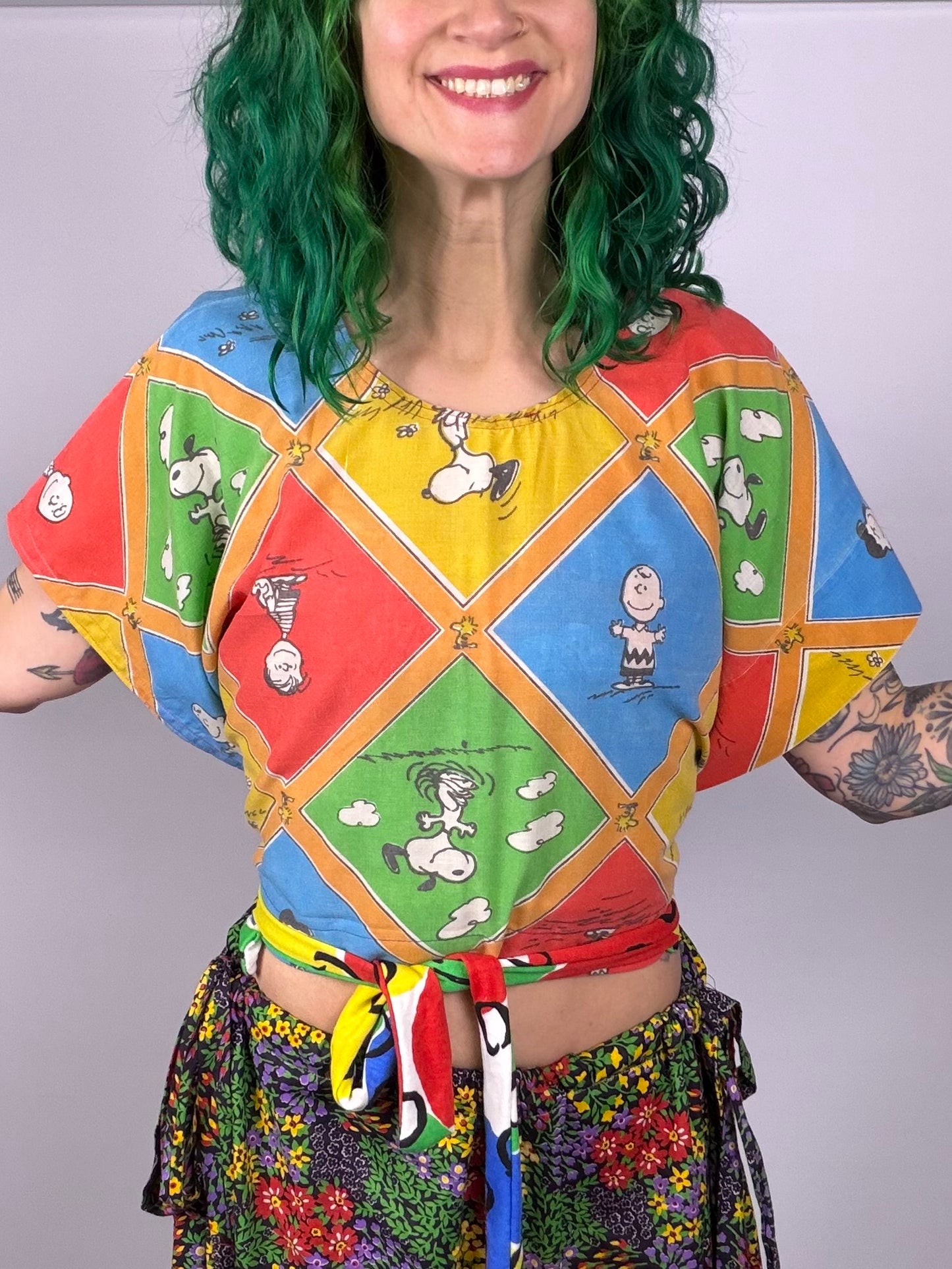 Diamond Snoopy Wrap Top (OSFM)