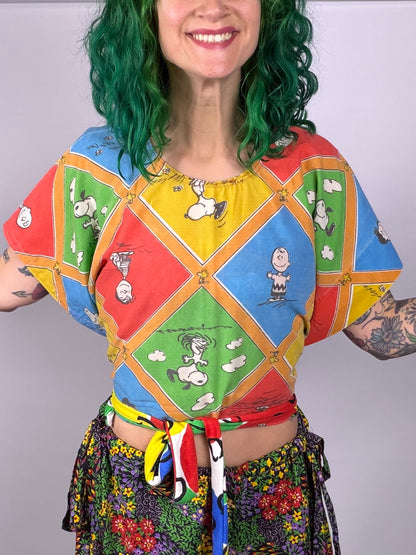 Diamond Snoopy Wrap Top (OSFM)