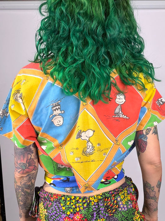 Diamond Snoopy Wrap Top (OSFM)