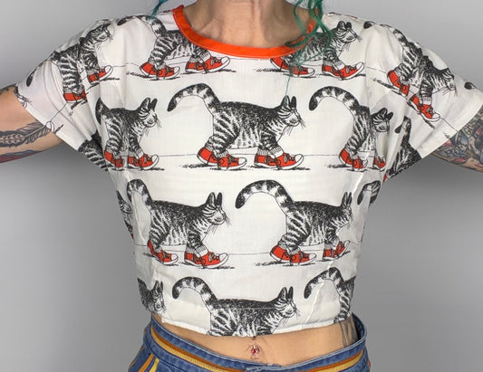 Cat Under Wraps top: XS-XL