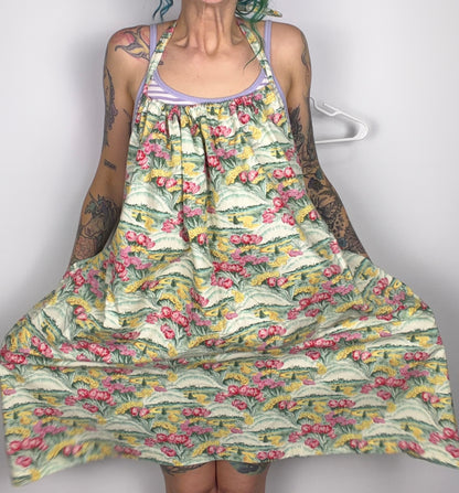 Hawaiian Daydream, backless shortie dress: S-XL