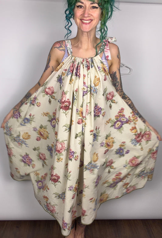 Secret Garden, double-strap maxi dress: OSFM