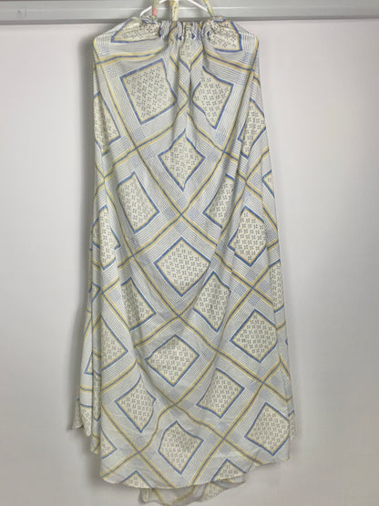 Checkered Past, backless maxi dress: OSFM