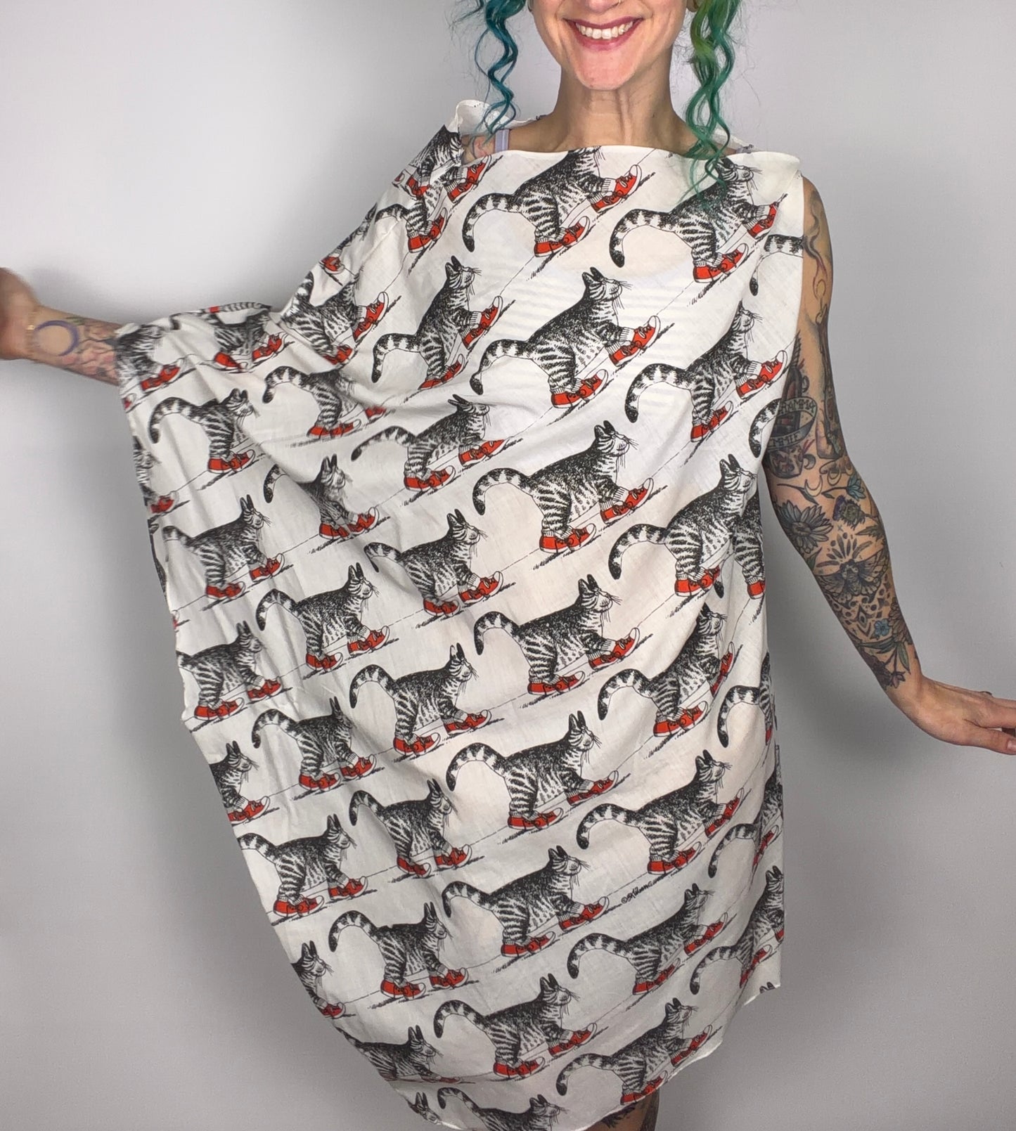 The Cat's Outta the Bag, avant garde dress: S-L