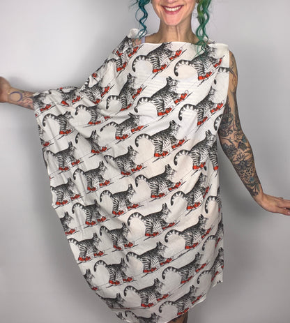 The Cat's Outta the Bag, avant garde dress: S-L