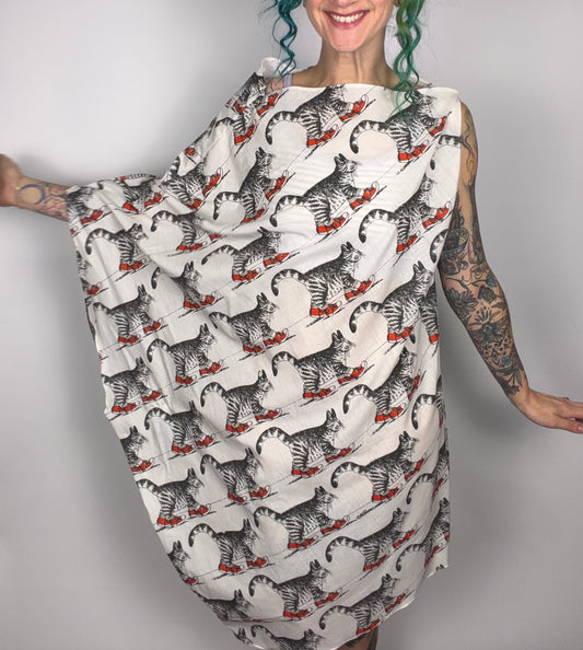 The Cat's Outta the Bag, avant garde dress: S-L