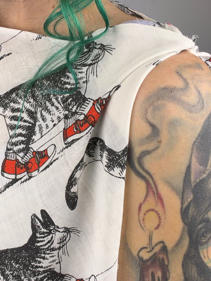 The Cat's Outta the Bag, avant garde dress: S-L