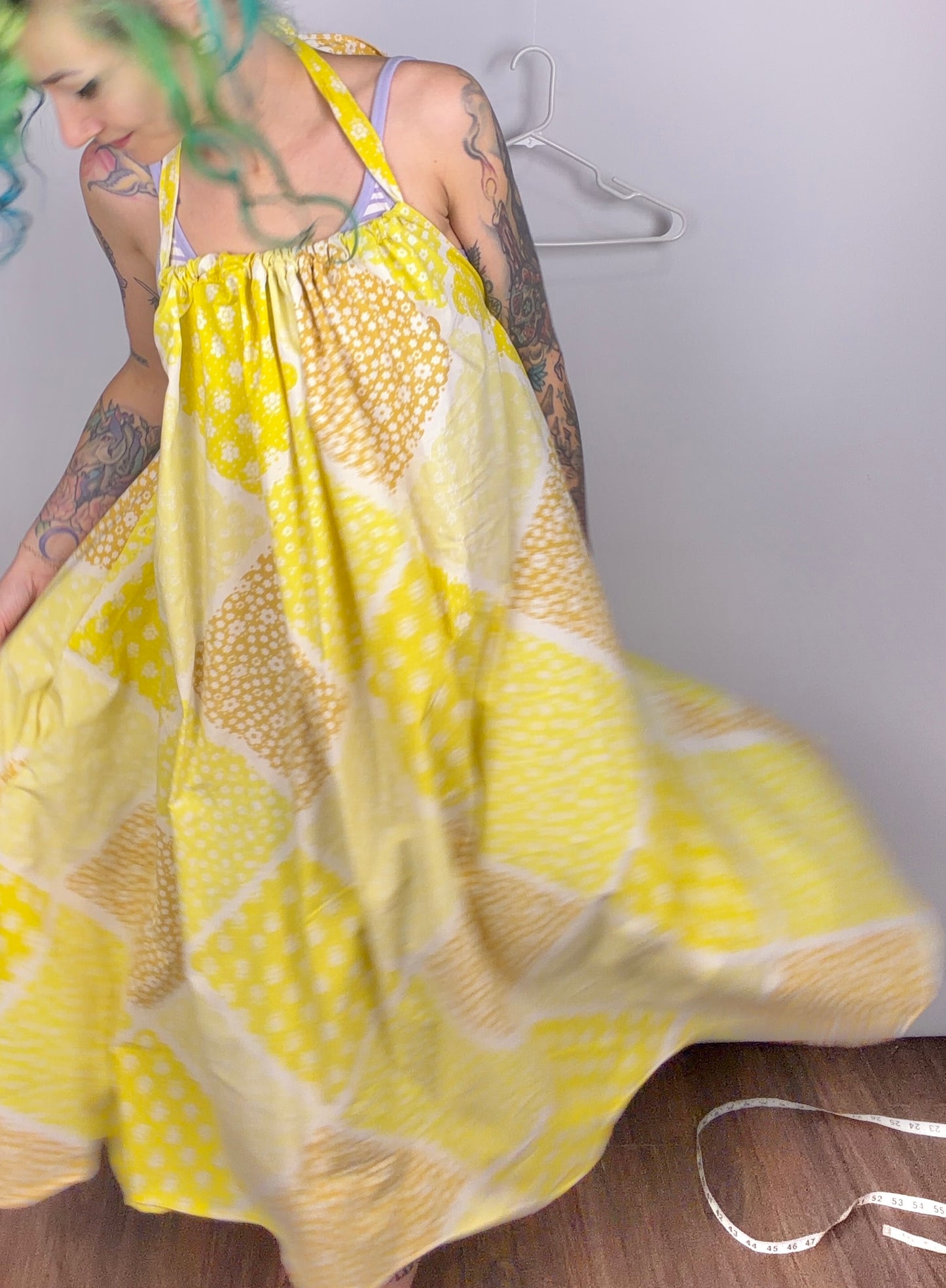 It Was All Yellow, low-back maxi dress: OSFM
