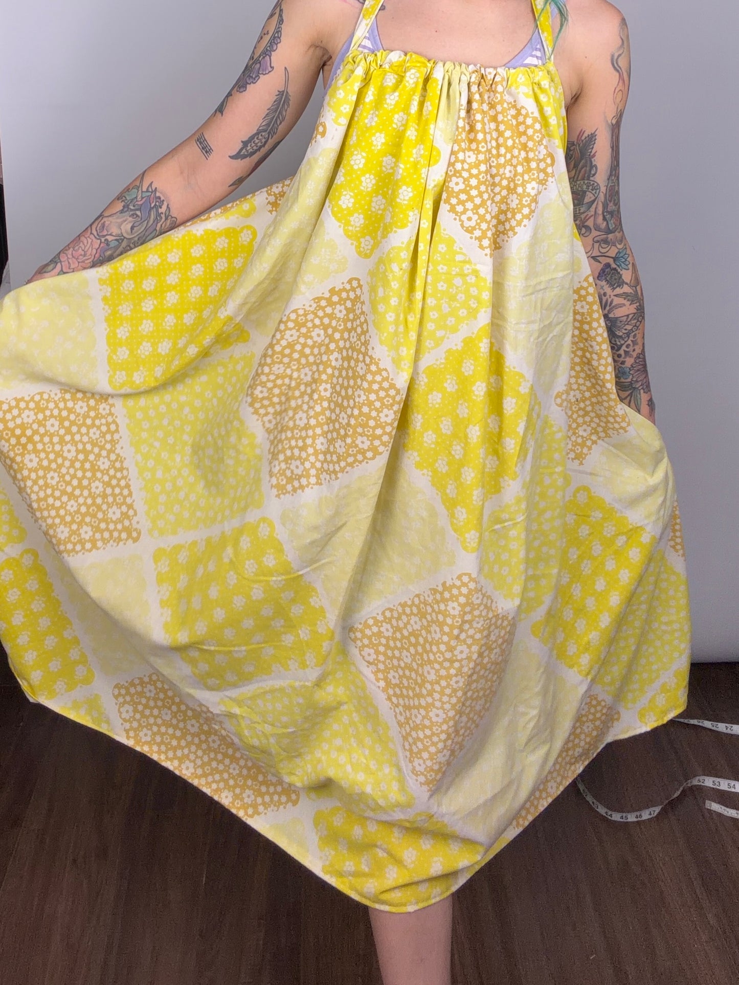 It Was All Yellow, low-back maxi dress: OSFM
