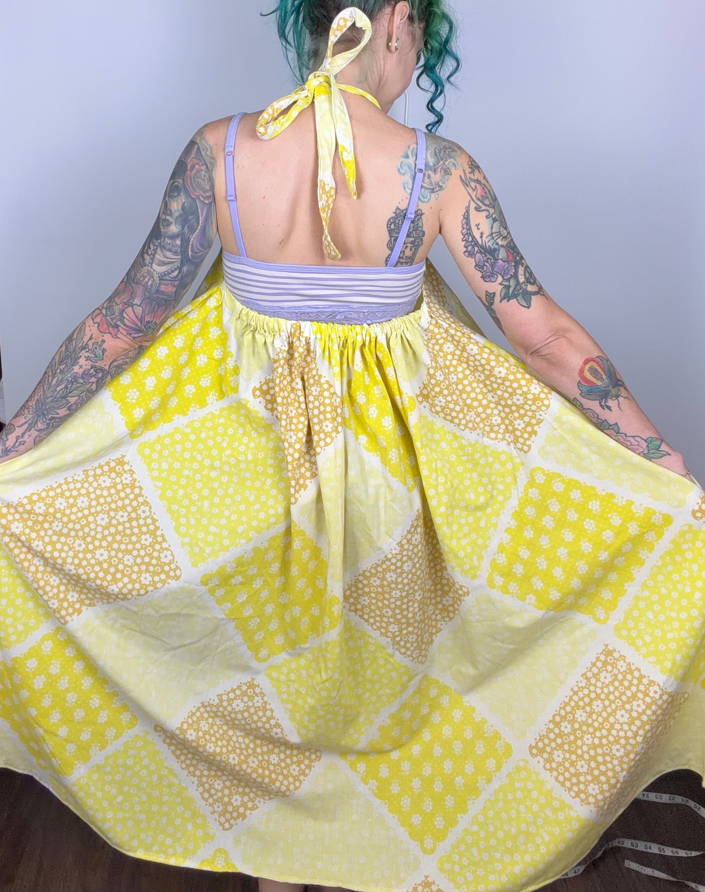 It Was All Yellow, low-back maxi dress: OSFM