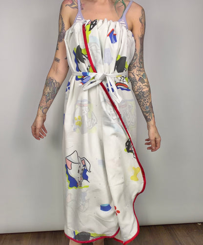 Dog Gone It, convertible wrap skirt/dress: M-XL