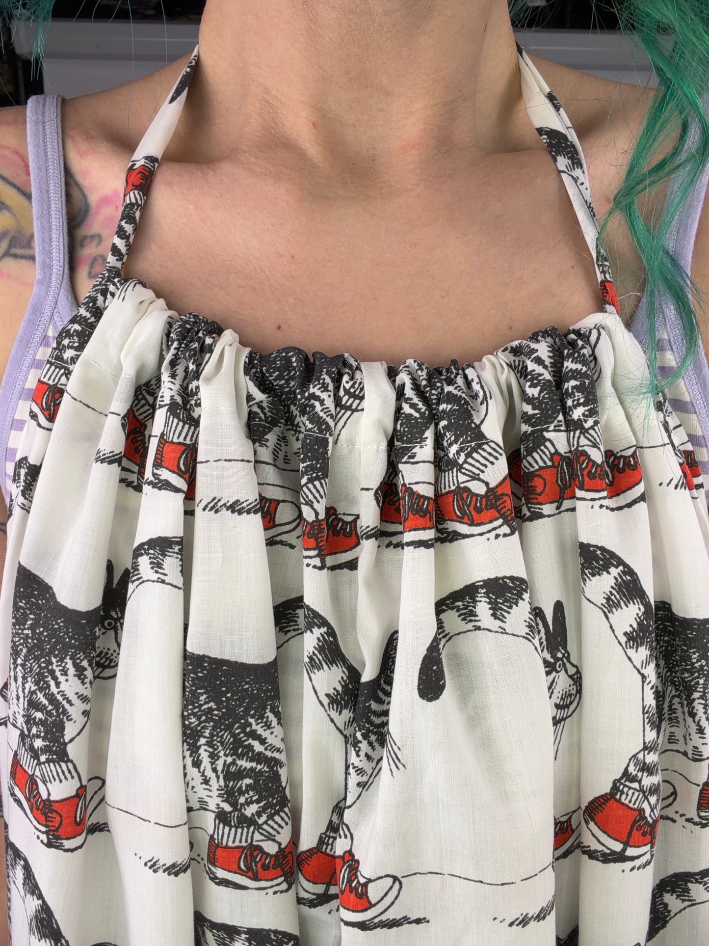 Feline Fine or Feelin' Catty, backless jumpsuit: OSFM