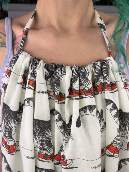 Feline Fine or Feelin' Catty, backless jumpsuit: OSFM
