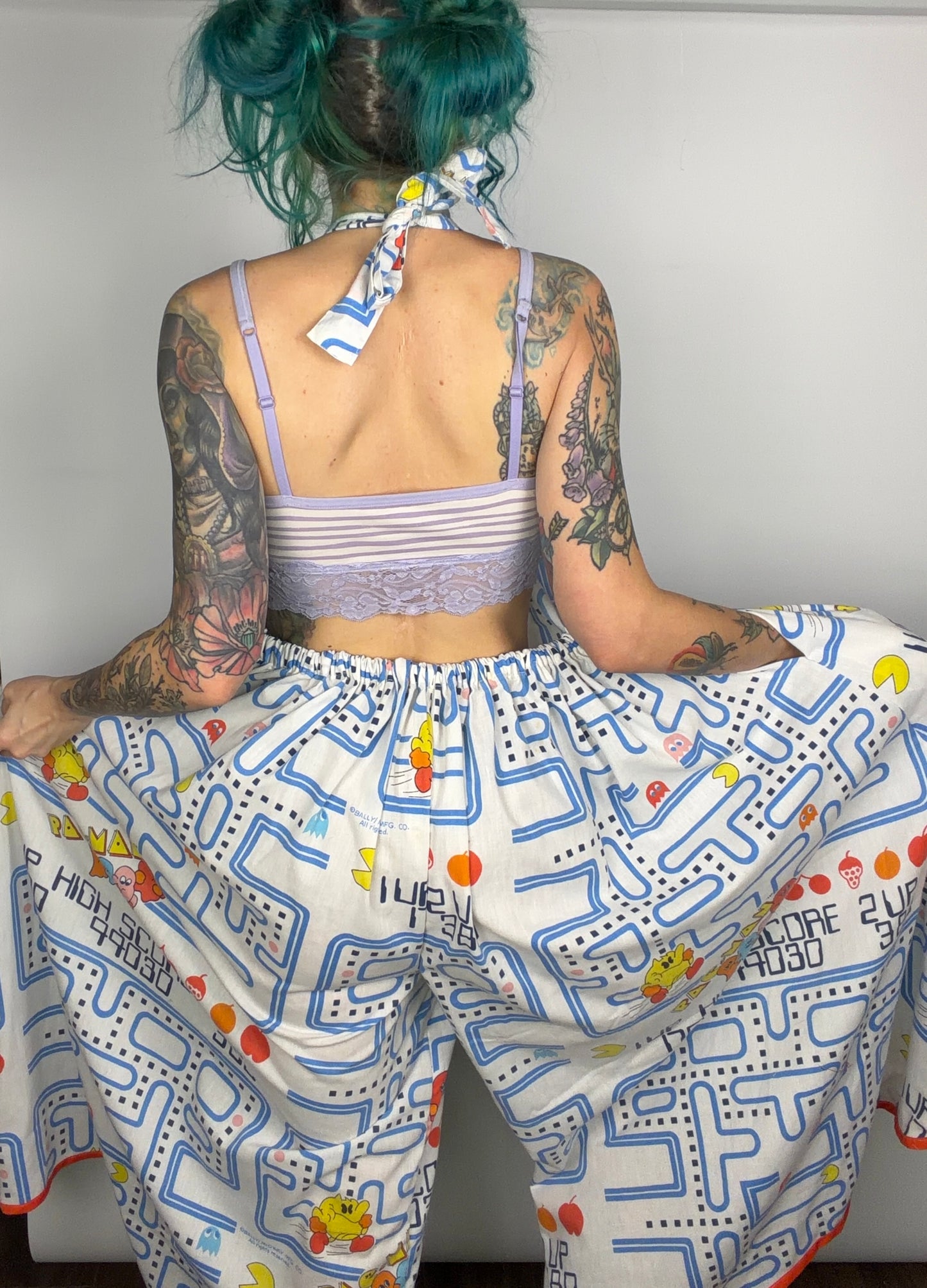 Pac It In, backless jumpsuit: OSFM