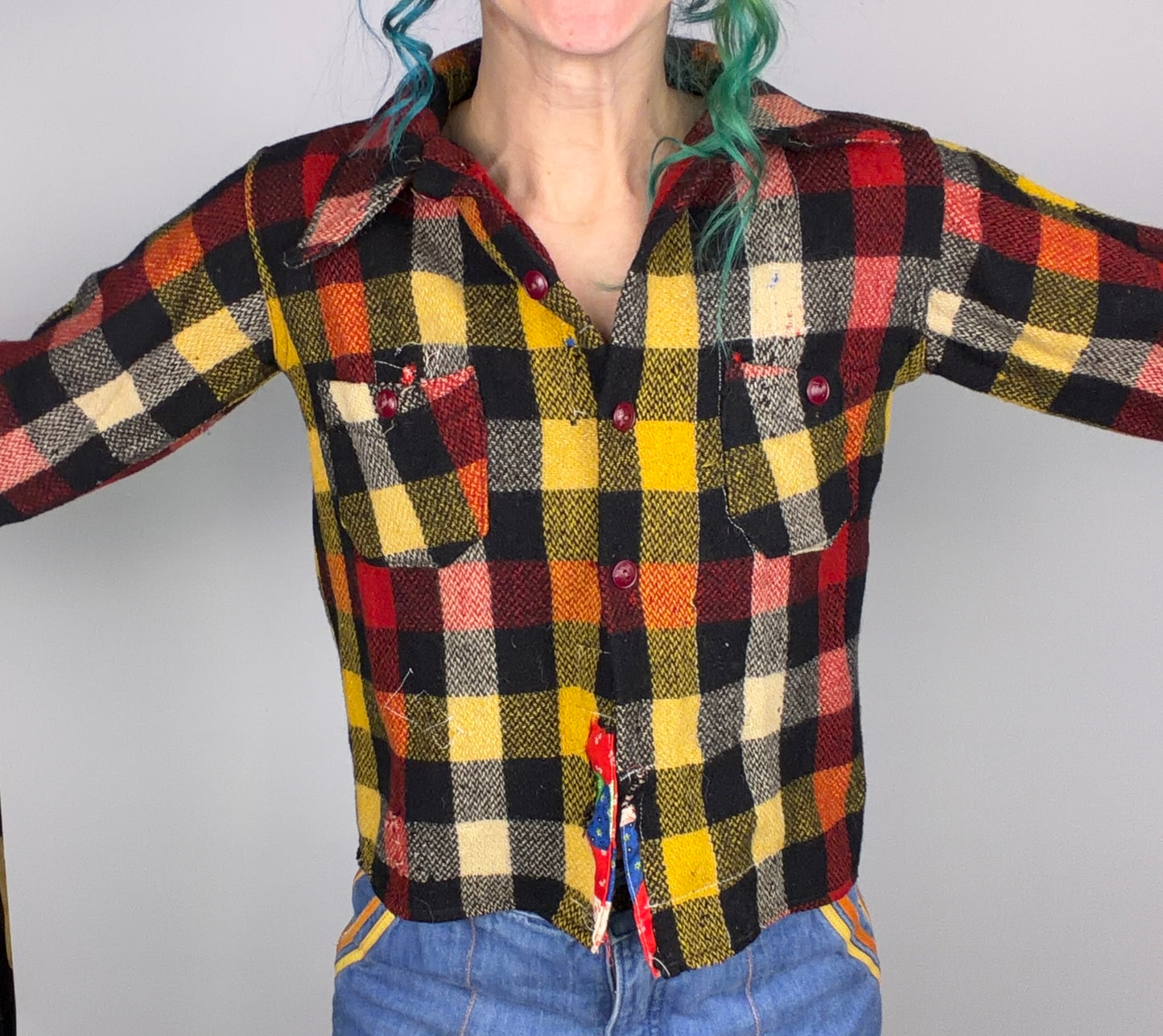 Patch Didn't Quite Work, button up: Youth Large / Adult small