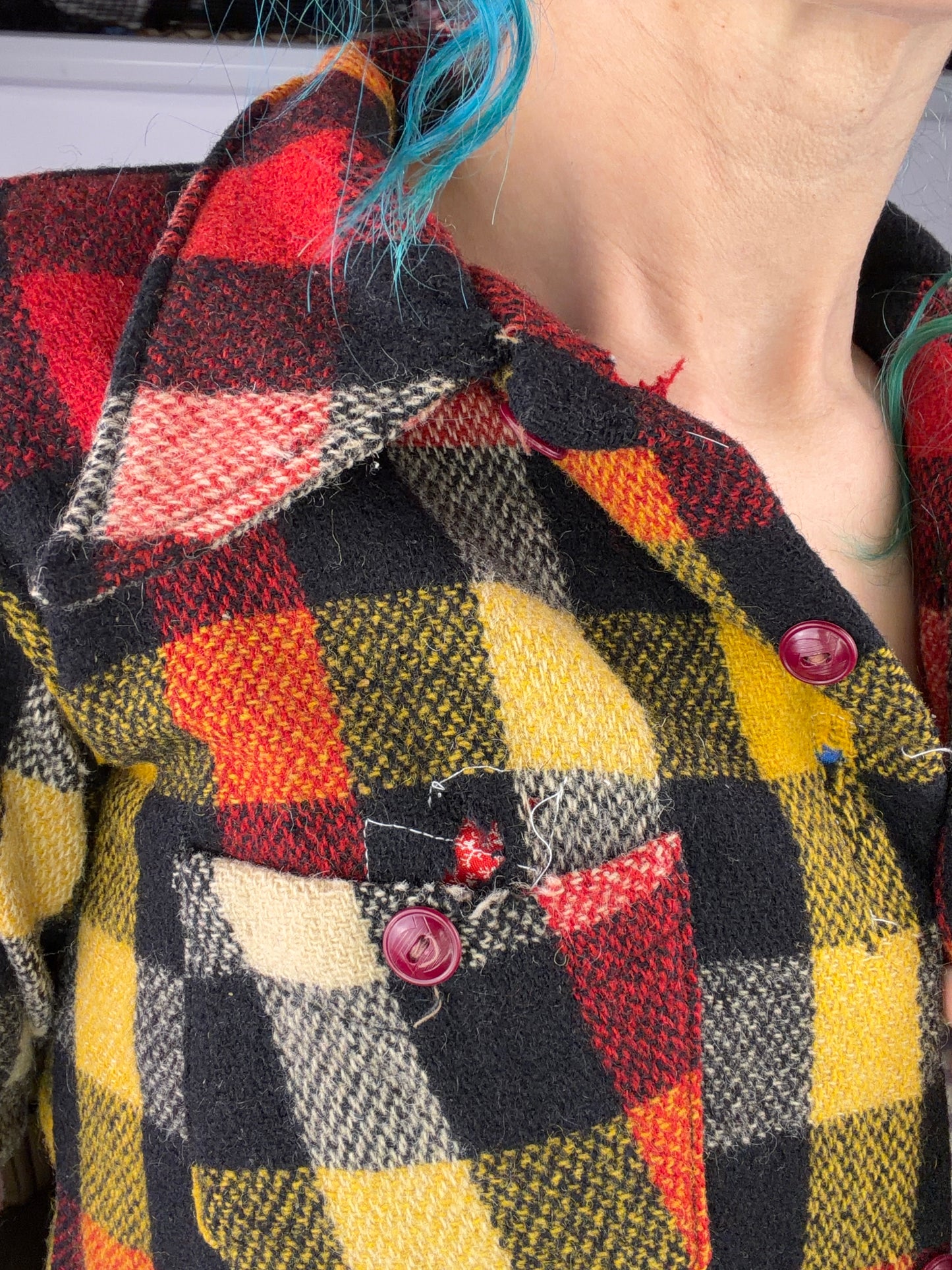 Patch Didn't Quite Work, button up: Youth Large / Adult small