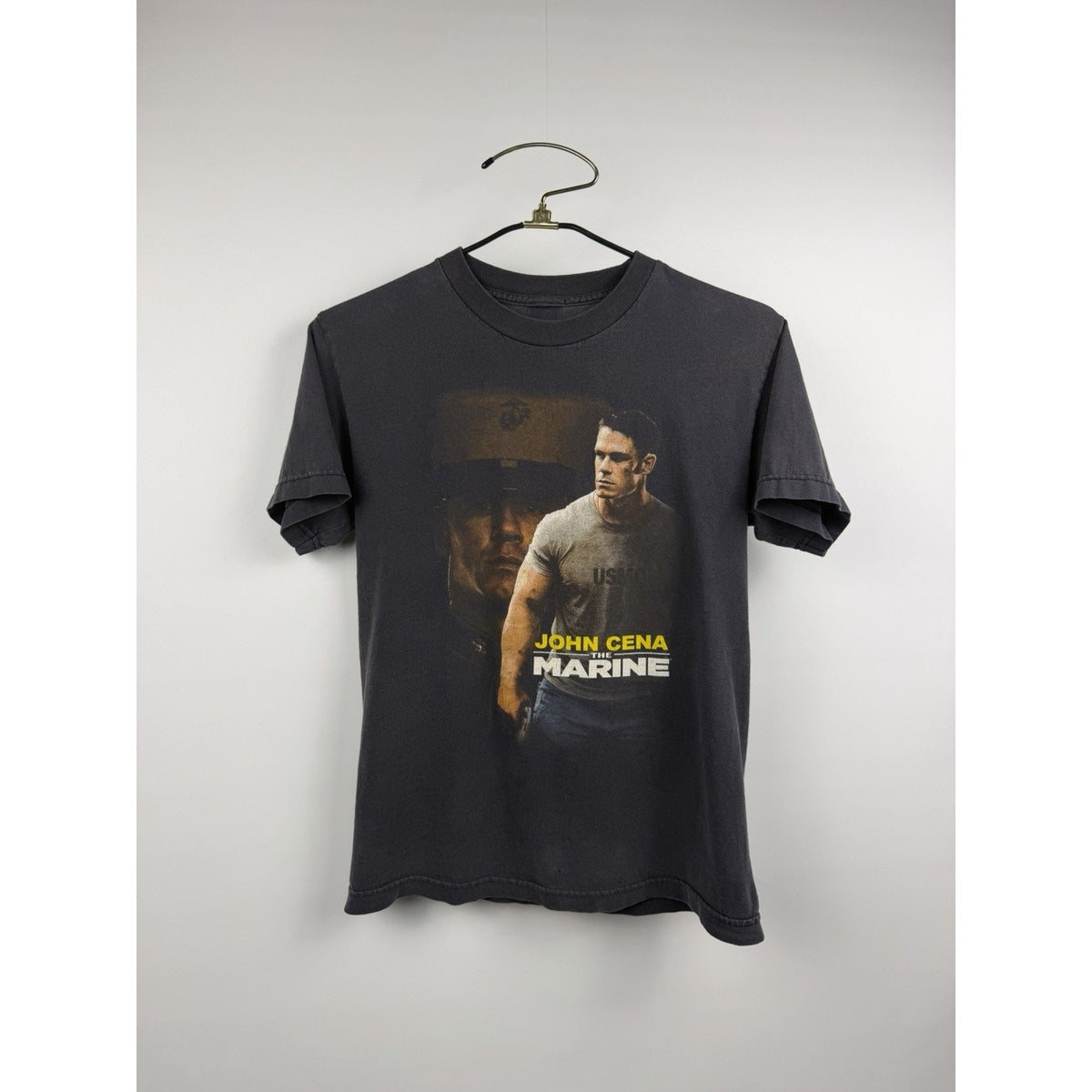 Vintage 2006 WWE John Cena The Marine WWE Movie Promo Shirt Great Fade S 18.5x24