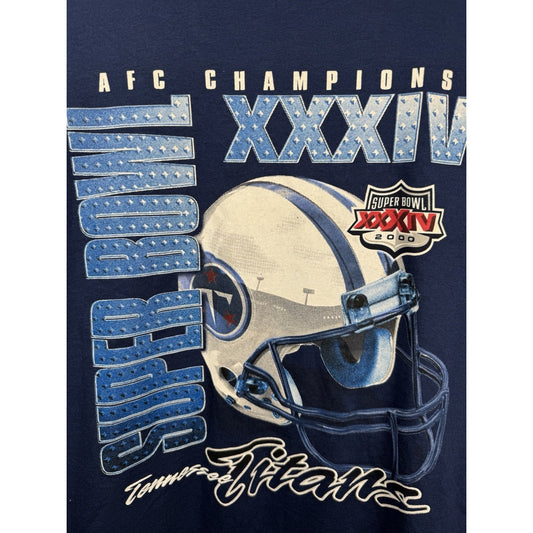 Vintage 2000 Tennessee Titans Superbowl XXXIV Shirt NFL Football XL 24x31